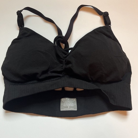 Athleta Women's SMALL Padded Black Sports Bra, amazing condition - Picture 3 of 4